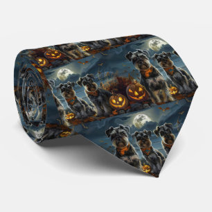 Gravata Schnauzer Halloween Assustador