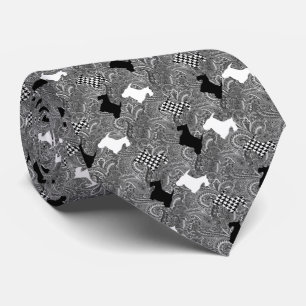 Gravata Scotties e Paisley
