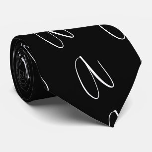 Gravata Script Elegante Preto