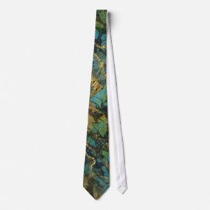 Gravata Sea Marble Fashion Declaração Tie