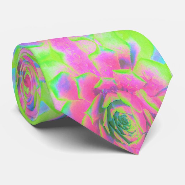 Gravata Sedum Rosette verde limão e Suculente Rosa (Rolled)