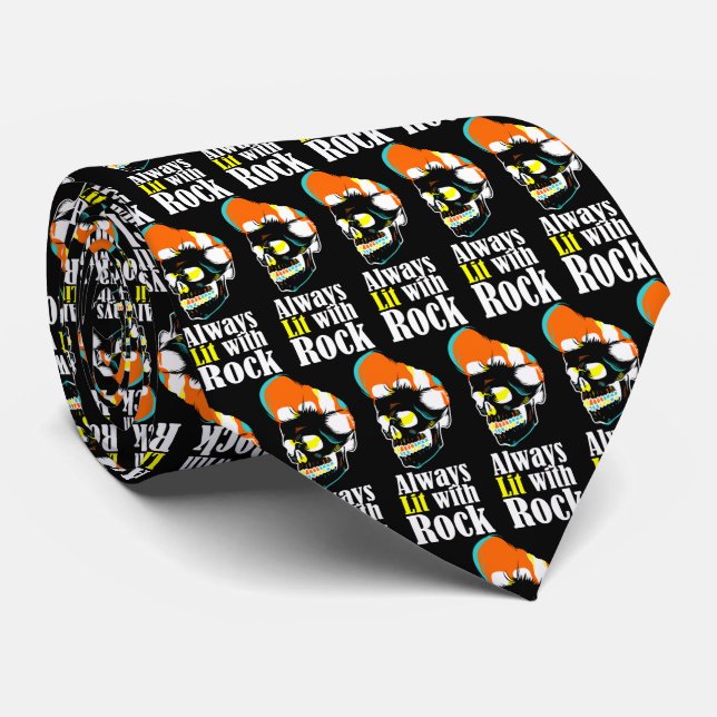 Gravata Sempre iluminado com rocha (Rolled)