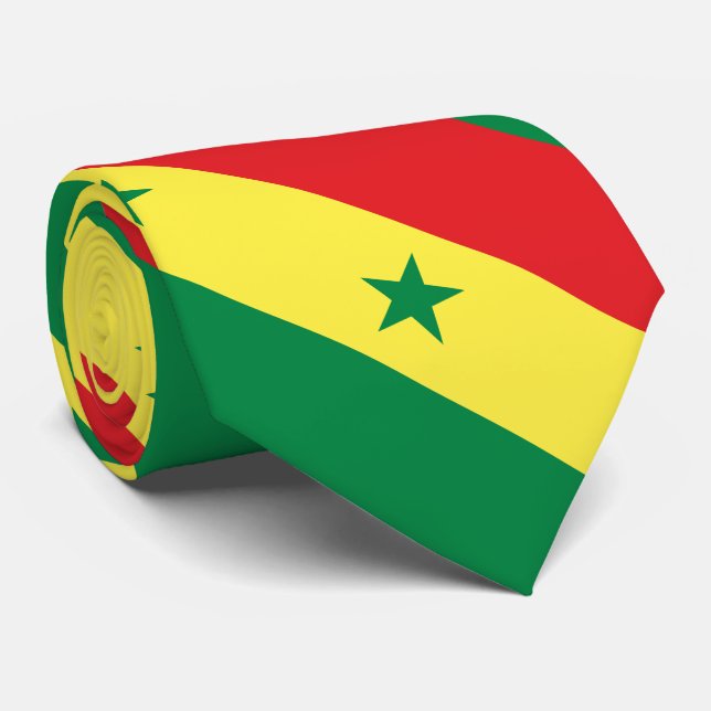 Gravata Senegal Flag (Rolled)