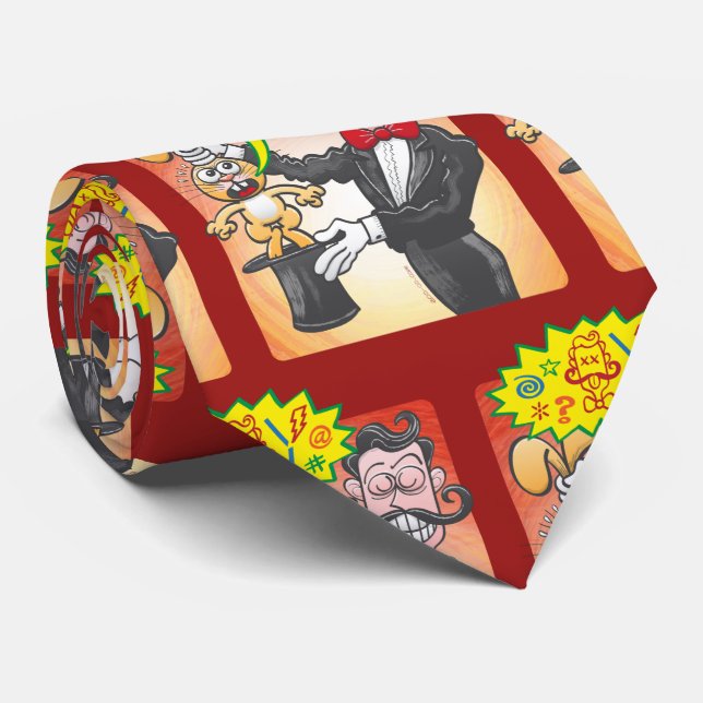 Gravata Sentimento do coelho do mágico louco e que diz (Rolled)