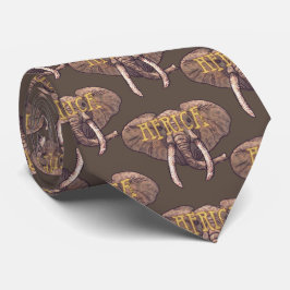 Gravata Sepia Afrrica Elephant Tie
