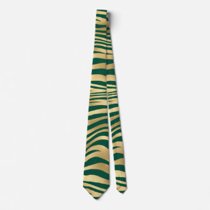 Gravata Série Emerald e Safari Dourado Design 4