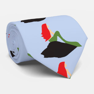 Gravata Sessão de Trovão da Sereia de Cabeça Vermelha