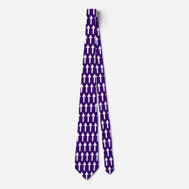 Gravata Setas Brancas - Violeta Escuro (Frente)