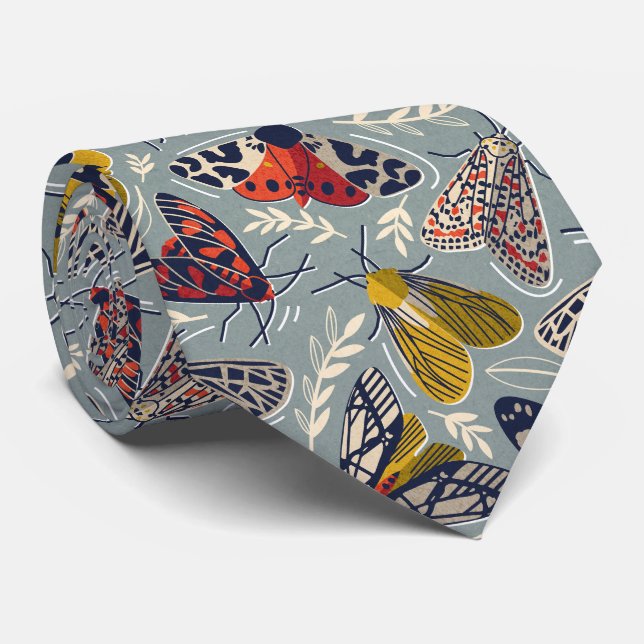 Gravata Setos de mariposas, lindos e esquisitos (Rolled)