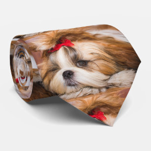 Gravata Seu padrão de fotos personalizado de cachorrinho d