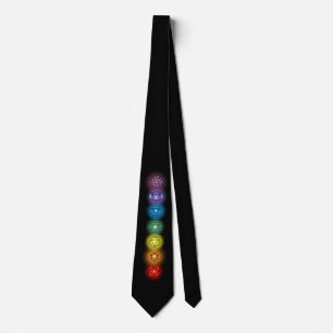 Gravata Seven Chakras Black Neck Tie