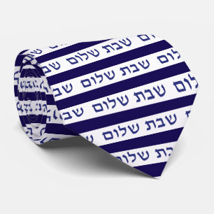 Gravata Shabbat Shalom Hebraico Judaico Shabbos