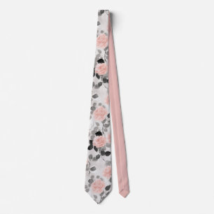 Gravata Shabby Chic Vintage Floral Rosa Rosa Elegante
