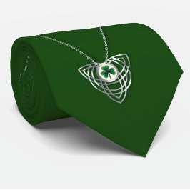 Gravata Shamrock and Celtic Knot Dia de São Patrício