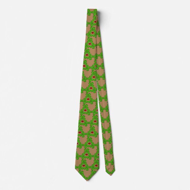 Gravata Shamrock Heart Irish Wedding tie Rua Patrick. (Frente)