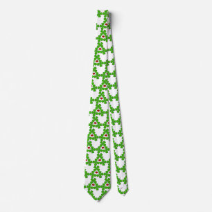 Gravata Shamrock Heart Irish Wedding tie Rua Patrick.