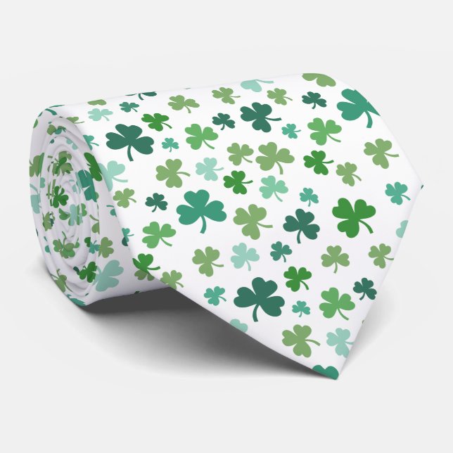 Gravata Shamrock irlandês (Rolled)