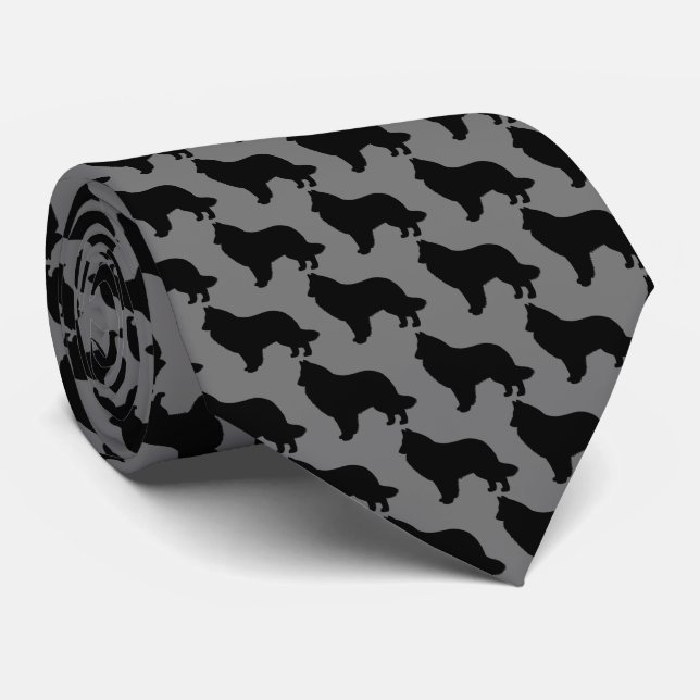 Gravata Sheepdog belga Silhouettes Pattern Dog Lover's (Rolled)