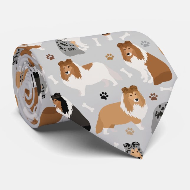Gravata Sheltie Bones e Colheita do Pescoço de Patas (Rolled)