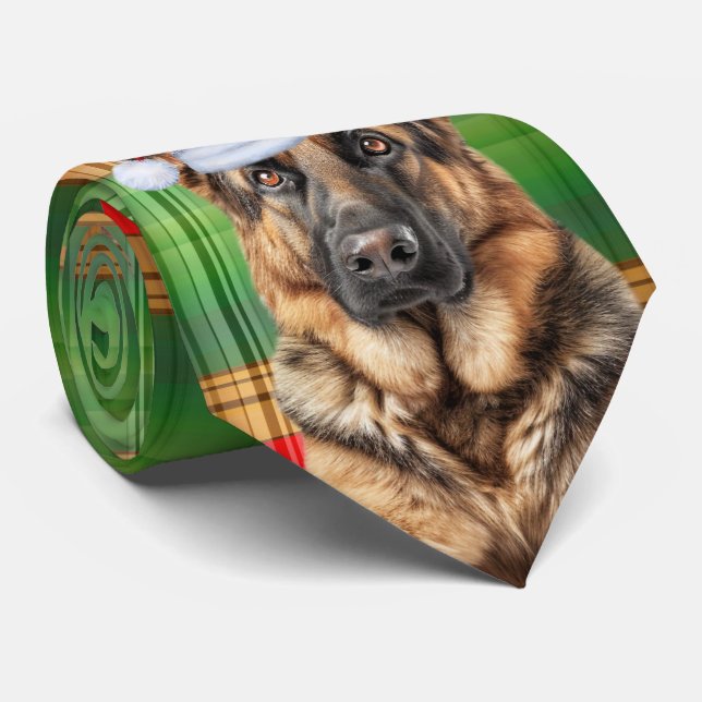 Gravata Shepherd Red and Green Plaid Holiday Christmas  (Rolled)