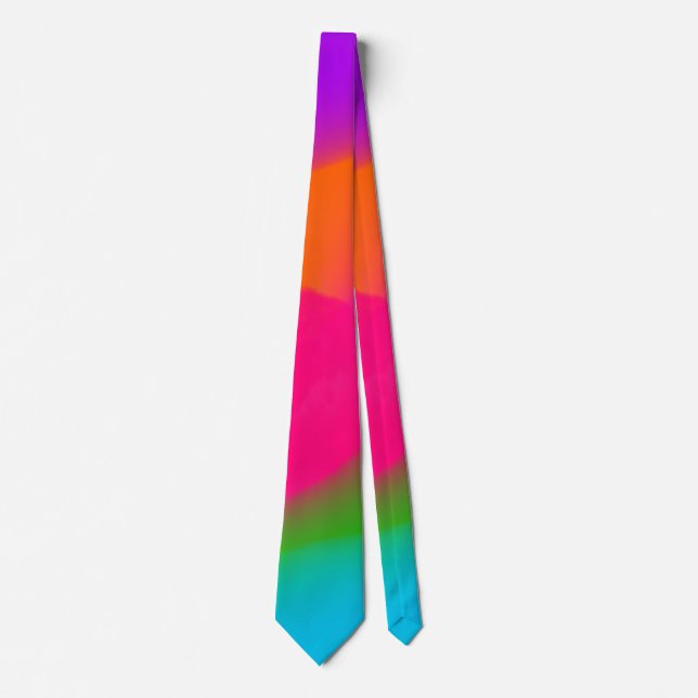 Gravata Sherbet Neon WaterColor Necktie (Frente)