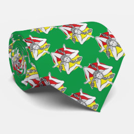 Gravata Sicília (Símbolo de Trinacria) Premium Neck Tie
