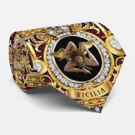 Gravata Sicilian Medusa Gems Trinacria