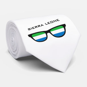 Gravata Sierra Leone Shades de texto personalizado e grava