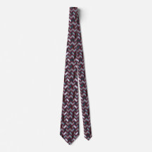Sigmund Freud Neo Patchwork Zigzag Necktie