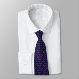 Gravata Sigmund Freud Neo Patchwork Zigzag Satin Necktie