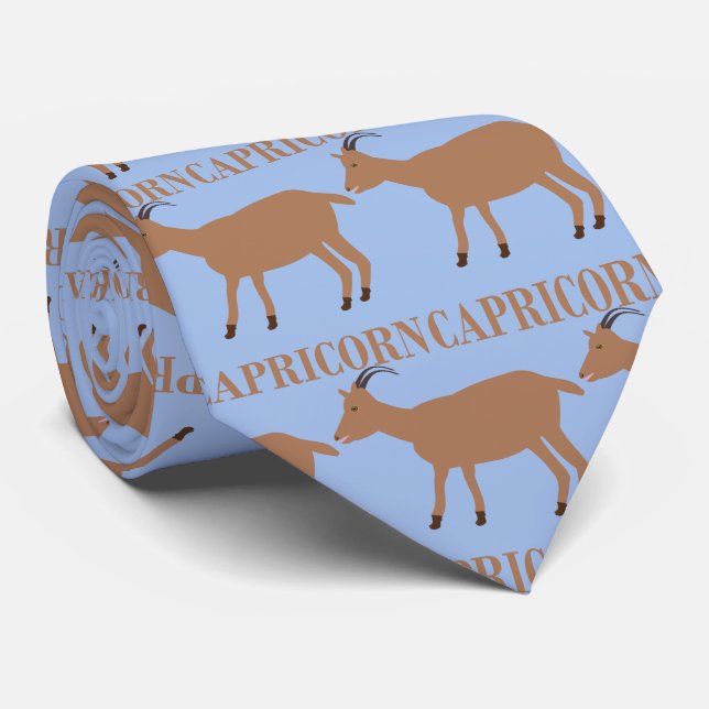 Gravata Signo de Capricórnio Cabra (Rolled)