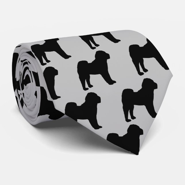 Gravata Silhueta de cães shar-Pei chineses (Rolled)