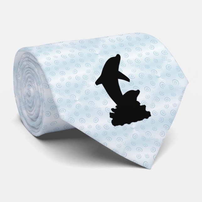 Gravata Silhueta de golfinhos (Rolled)