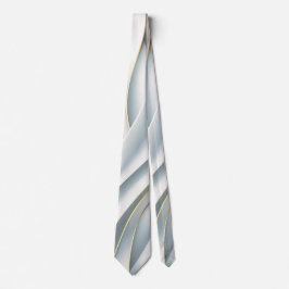 Gravata Silky White and Gold Elegant Classic Men’s Necktie