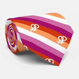 Gravata Símbolo da Bandeira Lésbica
