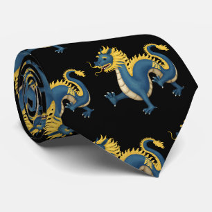 Gravata Símbolo de Astrologia Cuta do Dragão Zodíaco Chinê