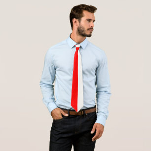 Gravata Símbolo de bandeira Polônia do país vermelho branc