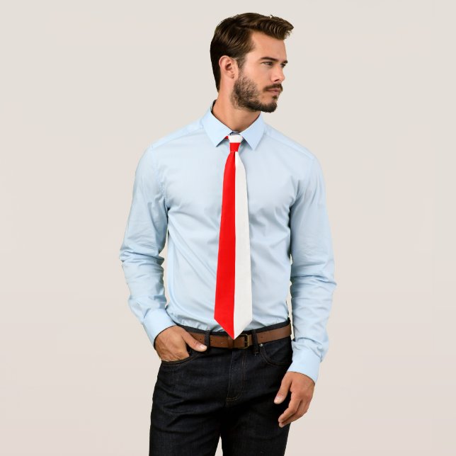 Gravata Símbolo de bandeira Polônia do país vermelho branc (In Situ)