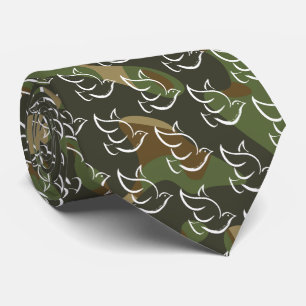 Gravata Símbolo de Símbolo PEACE DOVE - Camuflagem Verde