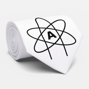 Gravata Símbolo do ateísmo (Atom Emblem)