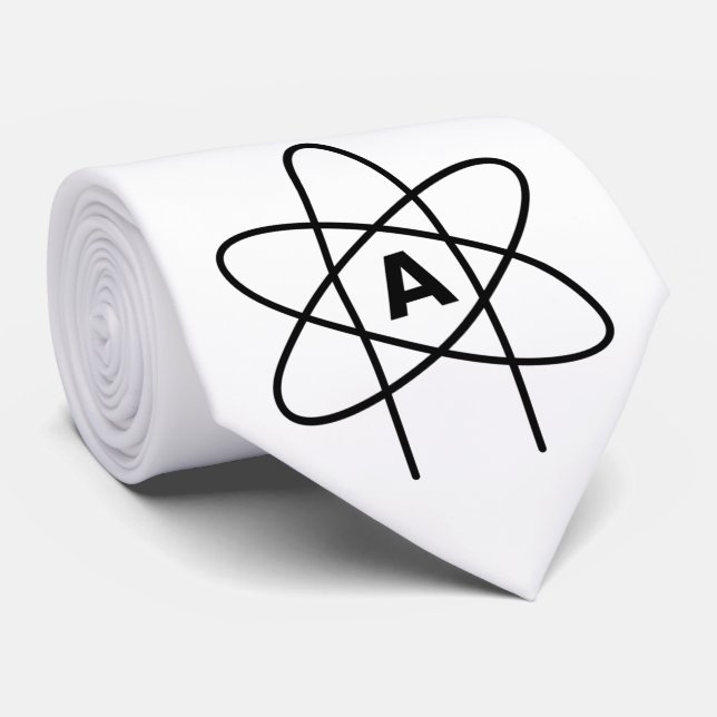 Gravata Símbolo do ateísmo (Atom Emblem) (Rolled)