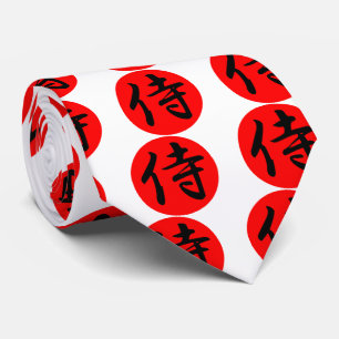 Gravata Símbolo Samurai Kanji Japonês