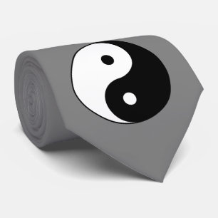 Gravata Símbolo Yin e Yang (Taoist Taijitu Chinês)