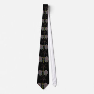 Gravata Sinal de Cruzamento Ferroviário Necktie, Design de
