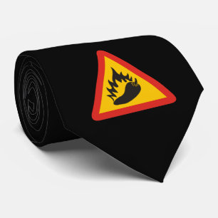 Gravata Sinal de perigo de pimenta quente