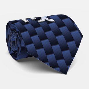 Gravata Sinal do Virgo no estilo azul do impressão da