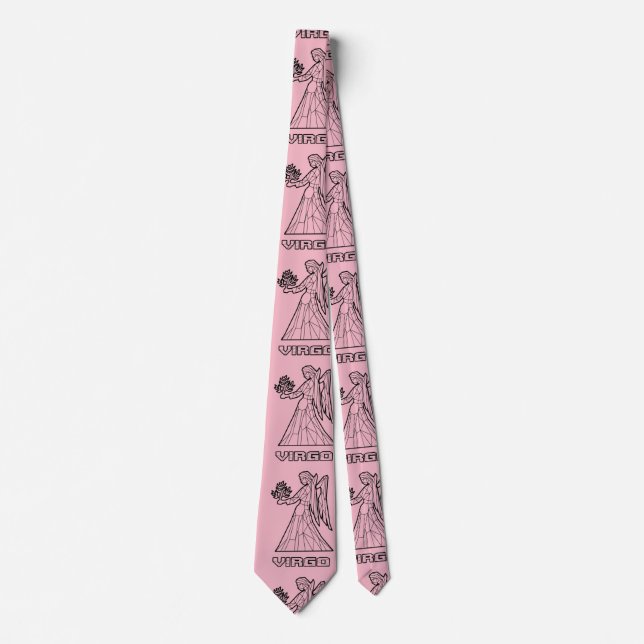 Gravata Sinal Zodiac Tie: Virgo (Transparente) (Frente)