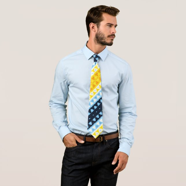 Gravata Sinalizador do Orgulho Geométrico de Abstrato AroA (In Situ)