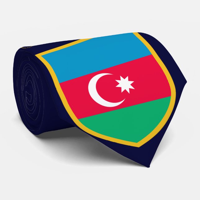 Gravata Sinalizador Personalizado do Azerbaijão (Rolled)