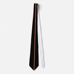 Gravata Single Coral Stripe on Black Tie